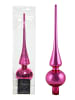 JACK Christbaumspitze Glas 26cm Glänzend Matt in Pink Matt