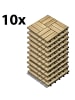 Gartenfreude 10er-Set Holzfliesen Klicksystem in hellbeige