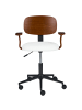 Beliani Bürostuhl GUNNISON in Braun/Weiß - (W) 63 x (H) 74 x (L) 63 cm