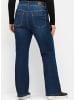 sheego Bootcut-Jeans in dark blue denim