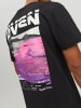 Jack & Jones Print T-Shirt Grafik Design Kurzarm JCODIGIT in Schwarz