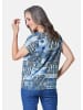 GOLDNER Bluse Ultraleichte Druckbluse aus reiner Baumwolle in jeansblau / gemustert