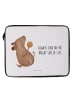 Mr. & Mrs. Panda Notebook Tasche Hund Keks mit Spruch in Weiß