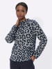 creation L Langarm-Pullover in sand-marine-gemustert