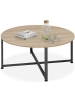 tectake Couchtisch Aberdeen 88,5 x 47 cm, Industrial Holz hell, Eiche Sonoma