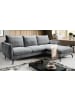 Inn.Furn Sofa grau Webstoff 259 x 167 cm, Ecksofa 5-Sitzer, L-Sofa Ottomane rechts