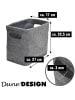 DuneDesign 2er Set Filz Aufbewahrungsbox 27x17x22,5cm in Grau