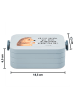 Mr. & Mrs. Panda Lunch Box Igel Kuchenstück Motiv mit Spruch in Blau Pastell