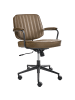 Beliani Bürostuhl BERNE in Braun/Silber/Schwarz - (W) 60 x (H) 80 x (L) 60 cm