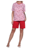 NORMANN kurzarm Schlafanzug Shorty - 79115 in rot