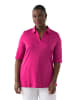 Ulla Popken Poloshirt in fuchsia pink