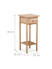 relaxdays 2 x Telefontisch in Natur - (B)25 x (H)60 x (T)25 cm