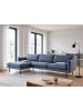 Beliani Ecksofa VINTERBRO in Blau/Schwarz - (W) 279 x (H) 86 x (L) 162 cm rechtsseitig