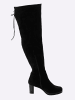 sheego Overkneestiefel in schwarz