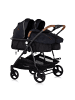 Chipolino Geschwisterkinderwagen Duo Smart in schwarz