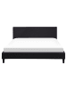 Beliani Doppelbett FITOU in Schwarz/Braun - (W) 170 x (H) 87 x (L) 214 cm