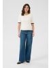 Kaffe Strickpullover KAlizza Regular fit in Chalk with Black contrast