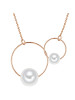 Lulu & Jane Kette mit Anhänger roségold Muschelkernperle weiß in roségold