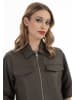 faina Damen Lederhemd in Taupe