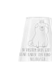 Mr. & Mrs. Panda Weinglas Mops Krone mit Spruch in Transparent