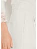 MADELEINE Weite Bundfaltenhose mit Formbund in wollweiß / melange