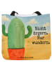 Mr. & Mrs. Panda Tote Bag Kaktus Wut Design mit Spruch in Weiß