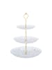 relaxdays Etagere in Transparent/ Gold - (H)33 x Ø 25 cm