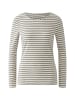 Oui Langarmshirt SUMIKO in dk brown offwhite