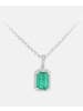 Diamant L'éternel Halskette mit Anhänger aus 750 Weißgold mit Diamant mit Smaragd