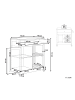 Beliani Servierwagen TRAPANI in Weiß/Braun - (W) 75 x (H) 87 x (L) 44 cm