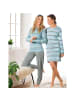 REDBEST Single-Jersey Nachthemd in blau/grau