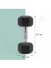 relaxdays 2 x Hanteln in Schwarz/ Silber - 3 kg