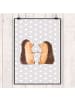 Mr. & Mrs. Panda Poster Igel Liebe ohne Spruch in Grau Pastell