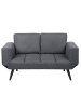 Beliani 2-Sitzer Sofa BREKKE in Grau/Schwarz - (W) 158 x (H) 88 x (L) 75 cm