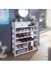 KADIMA DESIGN Schuhregal | Weiß, 75x92.5x24cm, 7 Fächer, Modern