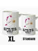 Mr. & Mrs. Panda Kaffeebecher Einhorn Künstler mit Spruch in Weiß