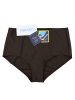 Aquarti Aquarti Damen Bikinihose Bikini-Slip mit Hohem Bund in braun