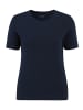 BETTY & CO Basic Shirt mit Rundhalsausschnitt in Dunkelblau