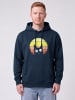 wat? Apparel Sweatshirt Sunset Cat in Dunkelblau