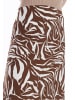 faina Damen Midirock in Braun Weiss