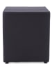 KADIMA DESIGN Sitzhocker CUBE aus Synthetik | Kompakter Würfel in Schwarz