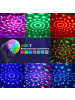 ZMH LED Discolicht in transparent Discokugel Musikgesteuert 7 RGB mit Kabel