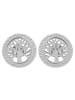 Adeliás Damen Ohrringe – Ohrstecker Lebensbaum aus 925 Silber in silber