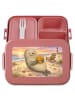 Mr. & Mrs. Panda Bentobox Robbe Pommes Design ohne Spruch in Rot Pastell