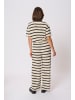 Kaffe Strickhose KAedith Loose fit in Turtledove / Black stripe