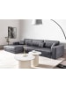 Beliani Ecksofa LOFOTEN in Grau/Schwarz - (W) 350 x (H) 86 x (L) 187 cm
