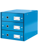 Leitz Schubladenbox 3 Fächer Karton blau