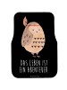 Mr. & Mrs. Panda Autoteppich Eule Federschmuck mit Spruch in Schwarz