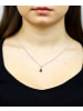 Diamant L'éternel Halskette mit Anhänger 585 Weißgold 0.83 Karat Diamant mit Rubin