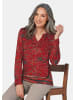GOLDNER Kurzgröße:  Langarmshirt Elegantes Blusenshirt, Paisley-Design in cayenne / gemustert